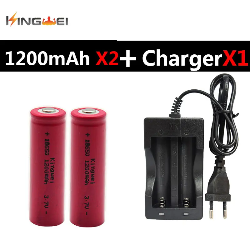 2x1200mah 18650 Rechargeable 3.7V Li-ion Batteries +18650 Double Charger EU US Plug for Flashlight Headlight
2x1200mah 18650 Rechargeable 3.7V Li-ion Batteries +18650 Double Charger EU US Plug for Flashlight Headlight