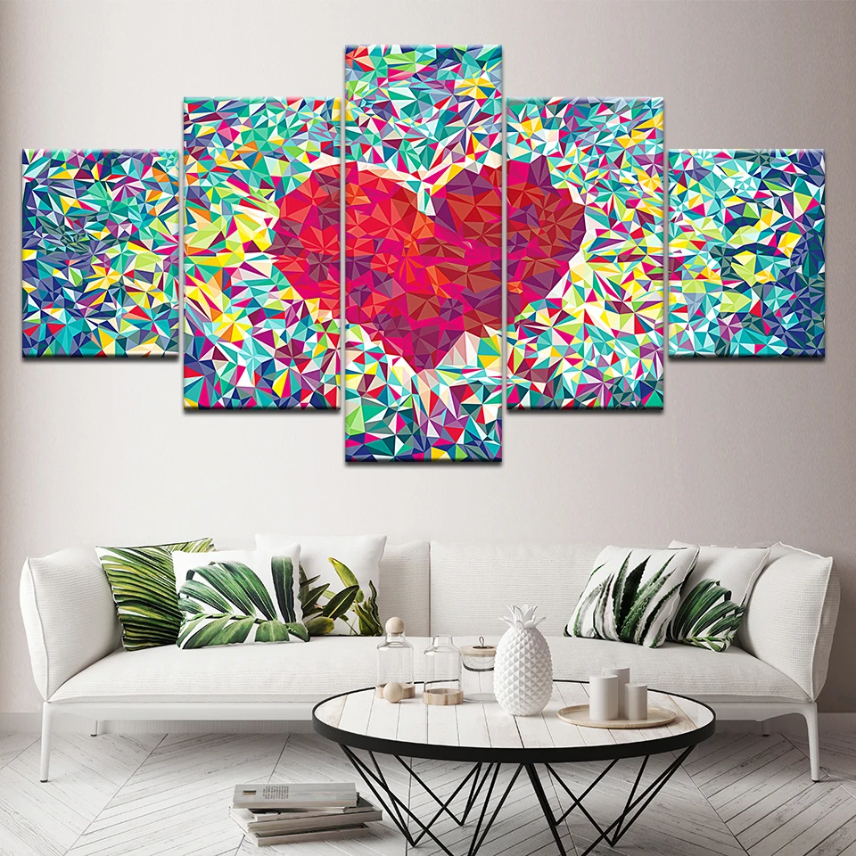 Canvas Painting love Abstract Pattern 5 Pieces Wall Art Painting Modular Wallpapers Poster Print for living room Home Decor 
Canvas Painting love Abstract Pattern 5 Pieces Wall Art Painting Modular Wallpapers Poster Print for living room Home Decor