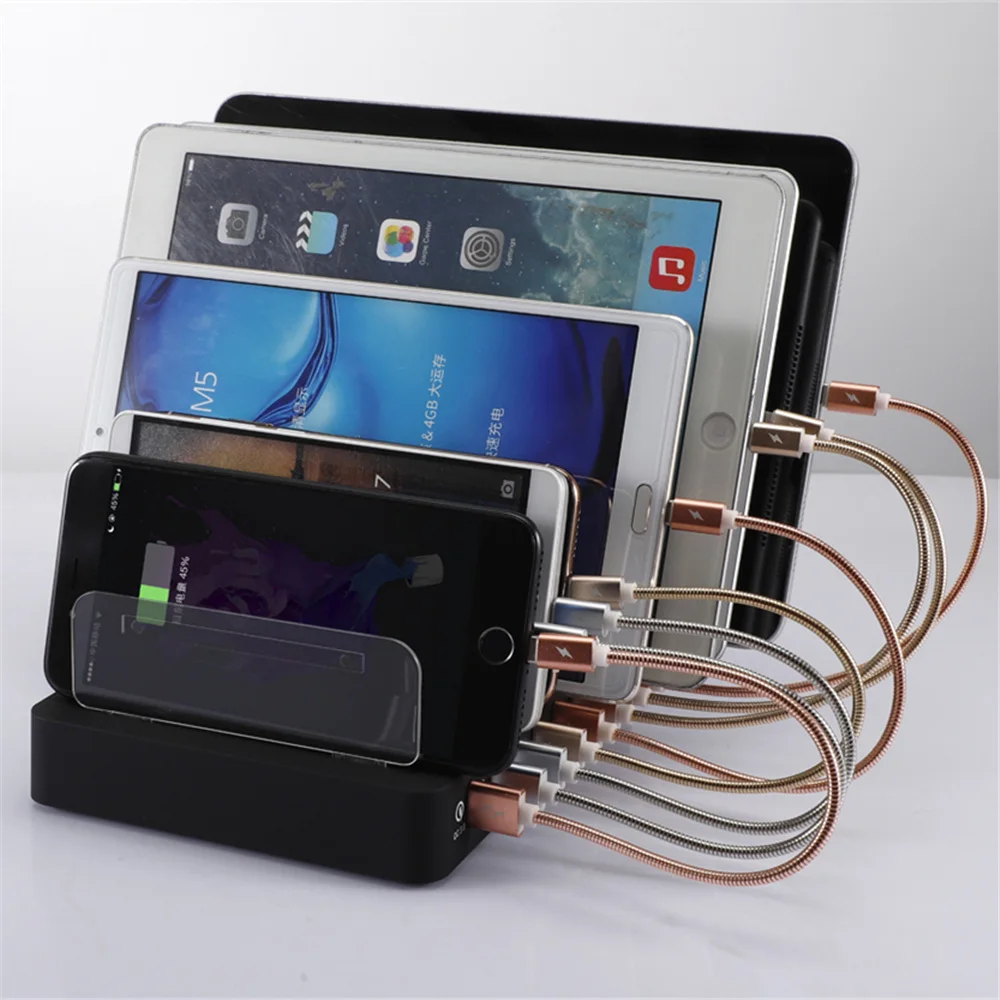Зарядное устройство QC 3,0 с 8 USB-портами и подставкой для телефона
Зарядное устройство QC 3,0 с 8 USB-портами и подставкой для телефона