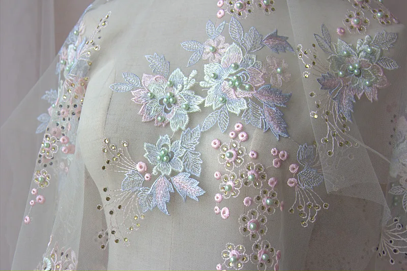 1Y/lot High-grade 3D nail beads lace fabric for wedding dress DIY material accessories children's clothing
1Y/lot High-grade 3D nail beads lace fabric for wedding dress DIY material accessories children's clothing