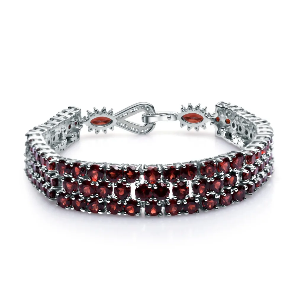 GEM'S BALLET 925 Sterling Silver Bracelets & Bangles For Women Fine Jewelry 30.80Ct Natural Red Garnet Gemstone Bracelet Genuine
GEM'S BALLET 925 Sterling Silver Bracelets & Bangles For Women Fine Jewelry 30.80Ct Natural Red Garnet Gemstone Bracelet Genuine