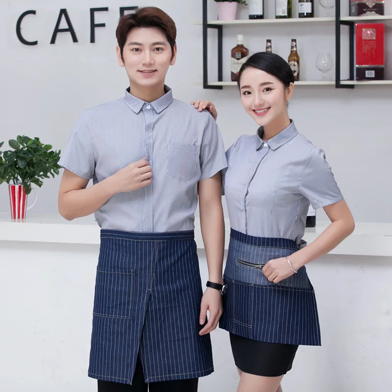Hotel Women Work Clothes Uniform Summer Waitress Short-sleeved Overalls Jacket Chinese Restaurant Hot Pot Shop Waiter Coat H2333
Hotel Women Work Clothes Uniform Summer Waitress Short-sleeved Overalls Jacket Chinese Restaurant Hot Pot Shop Waiter Coat H2333