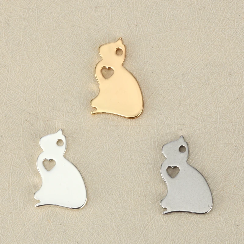 20pcs Diy jewelry charm accessories Pet cat crouching cat pendant size 11 * 17 mm stainless steel tag for necklace
20pcs Diy jewelry charm accessories Pet cat crouching cat pendant size 11 * 17 mm stainless steel tag for necklace