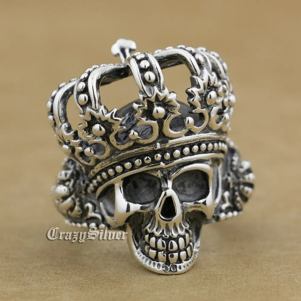 925 Sterling Silver King Skull Crown Mens Biker Rocker Punk Ring 9W003 US Size 7 to 15
925 Sterling Silver King Skull Crown Mens Biker Rocker Punk Ring 9W003 US Size 7 to 15