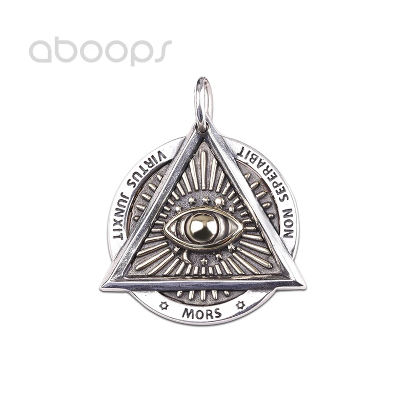 Bicolor 925 Sterling Silver Freemason Masonic Pendant with All Seeing Eye for Men Women,Free Shipping
Bicolor 925 Sterling Silver Freemason Masonic Pendant with All Seeing Eye for Men Women,Free Shipping