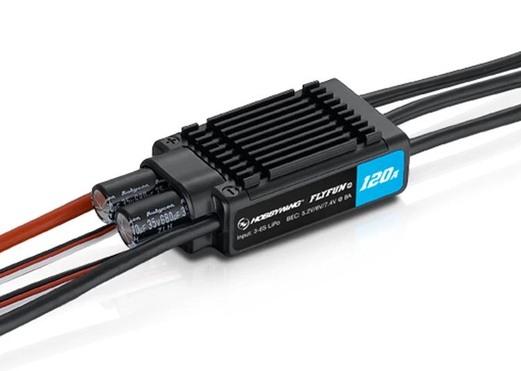 Безщеточный электрический регулятор скорости Hobbywing FlyFun V5 120A ESC 3-6S Lipo с функцией DEO для беспилотного самолета
Безщеточный электрический регулятор скорости Hobbywing FlyFun V5 120A ESC 3-6S Lipo с функцией DEO для беспилотного самолета