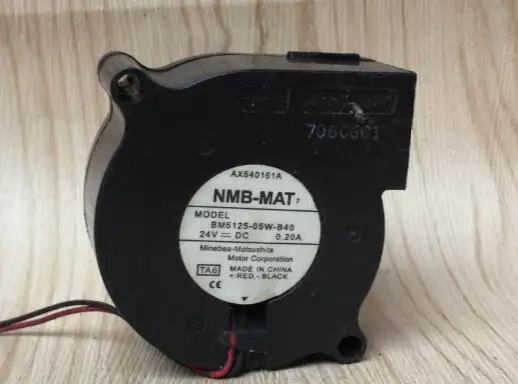 NMB 5025 24V 0.20A 5 см BM5125-05W-B40 2 провода двойной шар турбонагнетатель
NMB 5025 24V 0.20A 5 см BM5125-05W-B40 2 провода двойной шар турбонагнетатель
