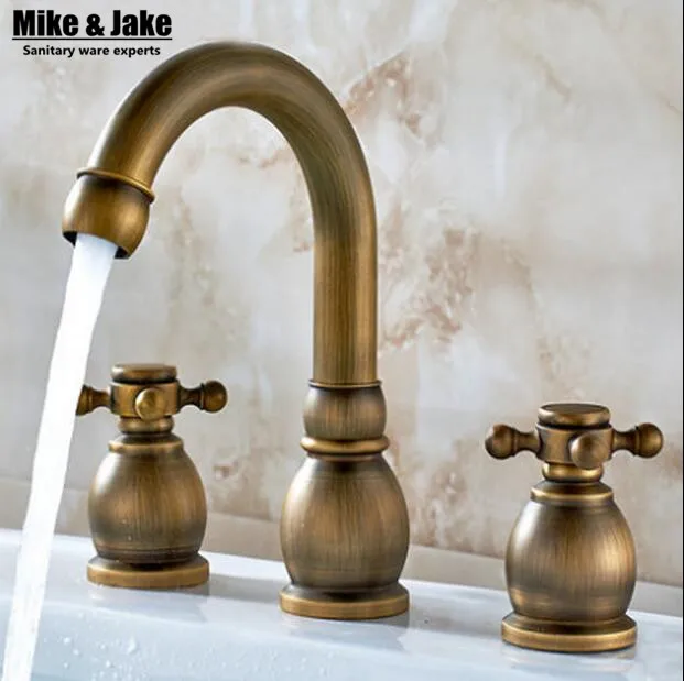 Double handle Antique basin faucet mixer tap 3pcs set antique brass faucet bathroom sink tap basin mixer vintage
Double handle Antique basin faucet mixer tap 3pcs set antique brass faucet bathroom sink tap basin mixer vintage