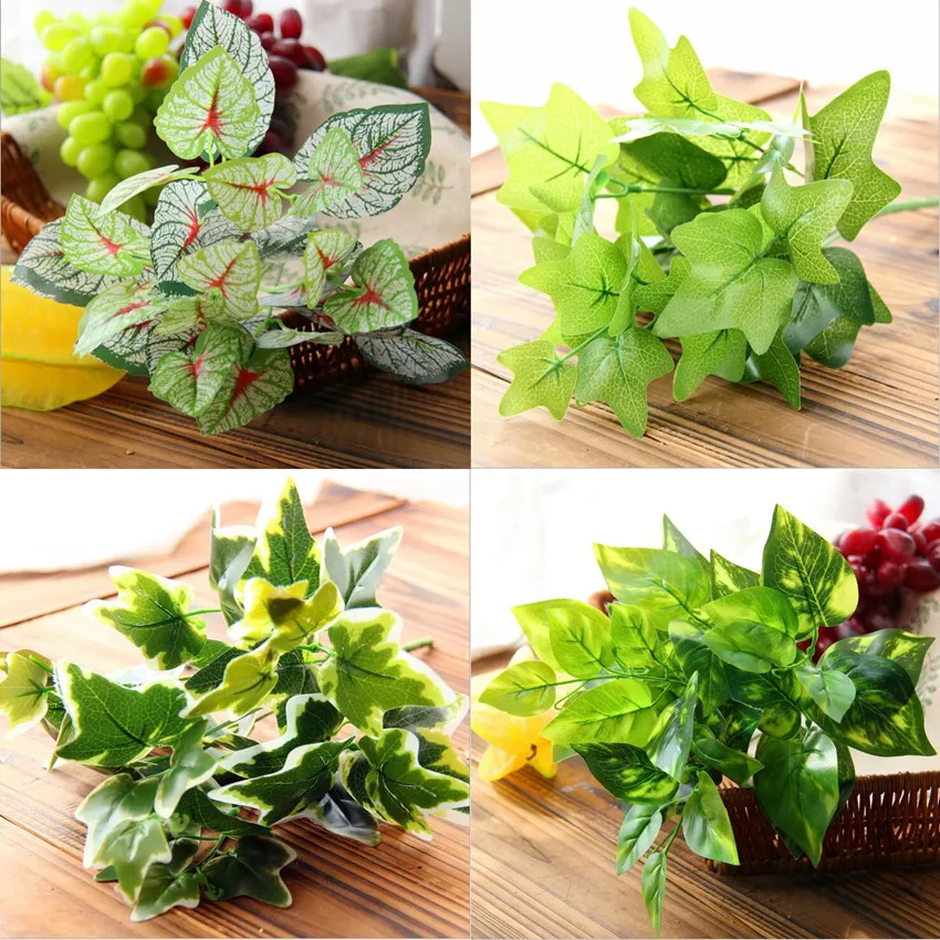 2pcs Artificial Green Fake Plants Artificial Sweet potato scindapsus Boston Ivy Leaves Grass 7 Branches Home Garden Decor
2pcs Artificial Green Fake Plants Artificial Sweet potato scindapsus Boston Ivy Leaves Grass 7 Branches Home Garden Decor