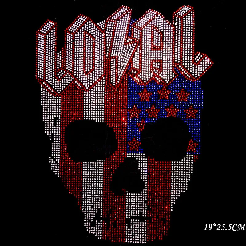 2pc/lot Skull patches design stone iron on rhinestone motifs hot fix rhinestone transfer motifs for shirt
2pc/lot Skull patches design stone iron on rhinestone motifs hot fix rhinestone transfer motifs for shirt