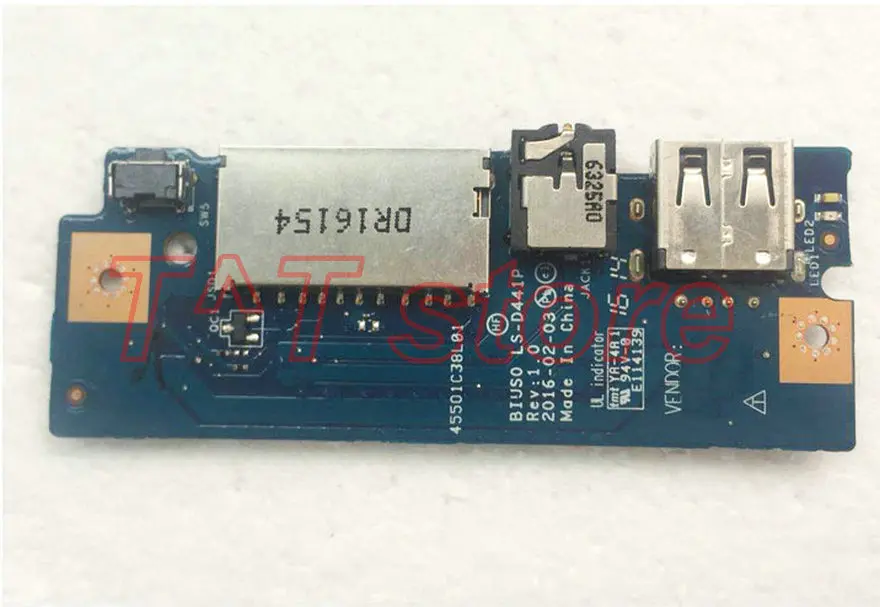 original For LENOVO 510S-13ISK 80SJ laptop USB AUDIO BOARD LS-D441P test good free shipping
original For LENOVO 510S-13ISK 80SJ laptop USB AUDIO BOARD LS-D441P test good free shipping