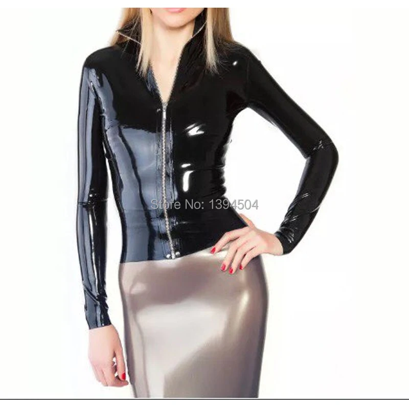 2017 new sexy Costumes Latex Women Uniform Clothes Maid Costume zentai cekc coat Blouse Long Sleeves Shirt Tops T-shirt With Zip
2017 new sexy Costumes Latex Women Uniform Clothes Maid Costume zentai cekc coat Blouse Long Sleeves Shirt Tops T-shirt With Zip