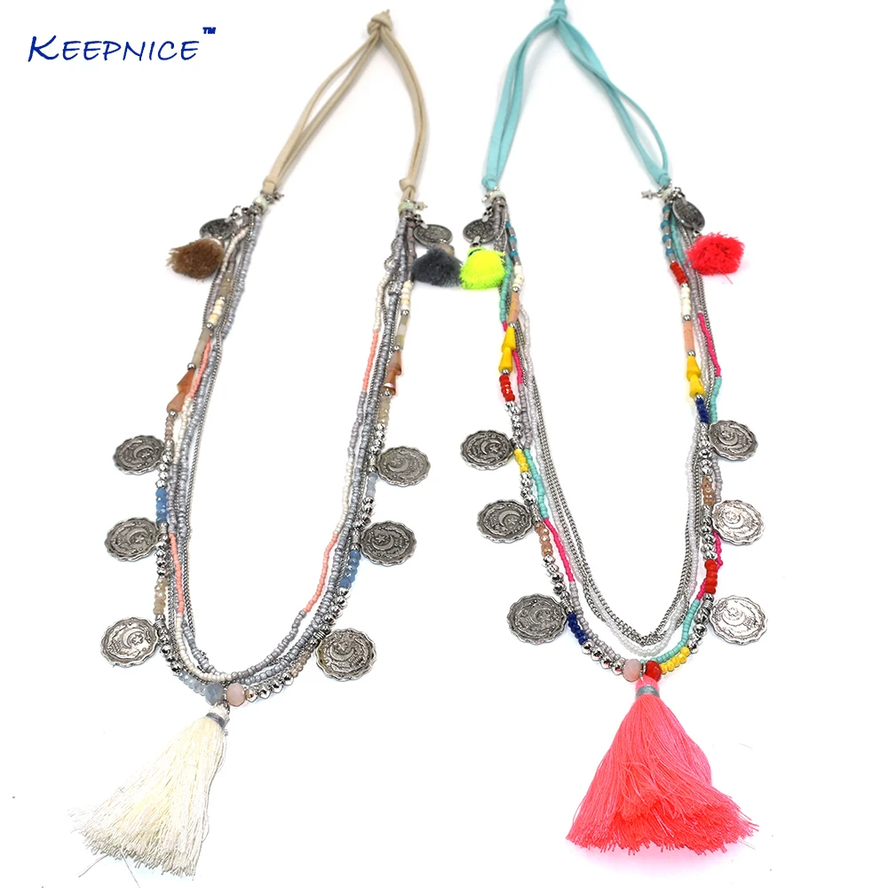 New handmade creative tassel pendents necklace unique boho Bohemia long Necklaces Multy layers Seedbeads chain necklace
New handmade creative tassel pendents necklace unique boho Bohemia long Necklaces Multy layers Seedbeads chain necklace