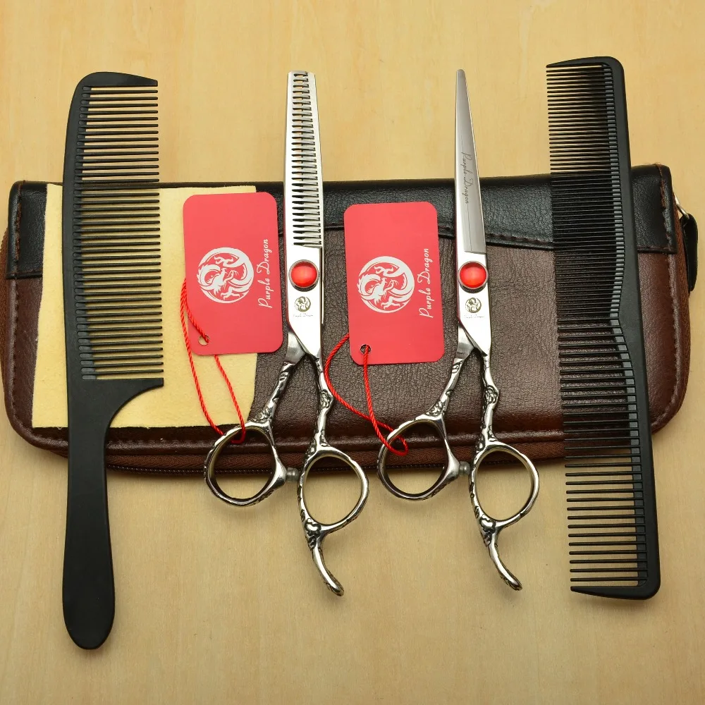 4Pcs Suit 9002# 6'' Silvery 440C Personalized Hairdressing Scissors Cutting + Thinning Scissors Professional Human Hair Scissors
4Pcs Suit 9002# 6'' Silvery 440C Personalized Hairdressing Scissors Cutting + Thinning Scissors Professional Human Hair Scissors