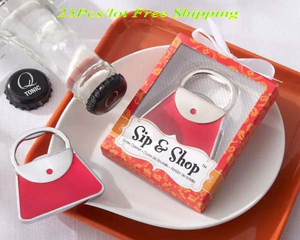 (25 Pieces/lot) Elegant Bridal Shower Favors of Slip and Shop Purse Bottle Opener Wedding souvenirs and Party Favors
(25 Pieces/lot) Elegant Bridal Shower Favors of Slip and Shop Purse Bottle Opener Wedding souvenirs and Party Favors