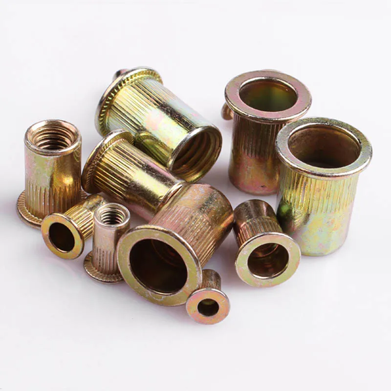 30Pcs M3 M4 M5 M6 M8 M10 Zinc Plated Carbon Steel Knurled Flat Head Rivet Nuts Rivet Insert Nutsert Cap
30Pcs M3 M4 M5 M6 M8 M10 Zinc Plated Carbon Steel Knurled Flat Head Rivet Nuts Rivet Insert Nutsert Cap
