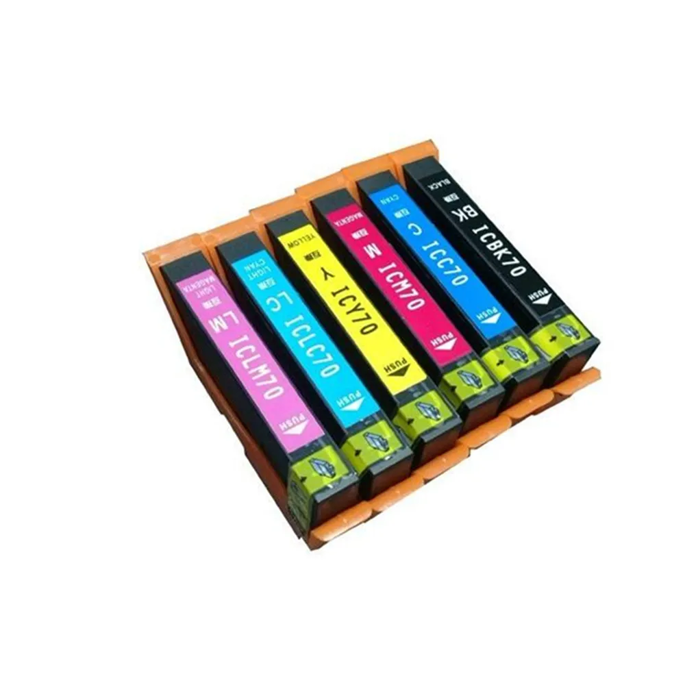 6PK IC6CL70 IC70 Ink Cartridge Compatible for EPSON EP-306 EP-706A EP-775A EP-775AW EP-776A EP-805A EP-805AR EP-805AW EP-806AB
6PK IC6CL70 IC70 Ink Cartridge Compatible for EPSON EP-306 EP-706A EP-775A EP-775AW EP-776A EP-805A EP-805AR EP-805AW EP-806AB