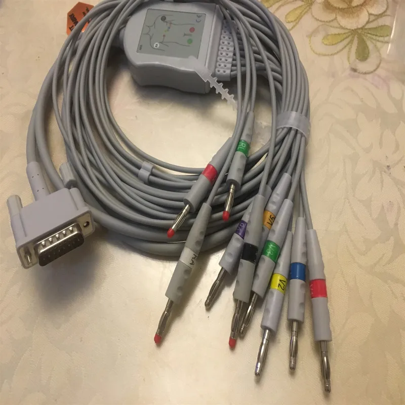 Бесплатная доставка, совместимый с Bionet Cardiocare 2000/CardioTouch3000, цельный 10 выводов, ЭКГ-кабель со свинцовым проводом 4,0, банановый наконечник AHA
Бесплатная доставка, совместимый с Bionet Cardiocare 2000/CardioTouch3000, цельный 10 выводов, ЭКГ-кабель со свинцовым проводом 4,0, банановый наконечник AHA