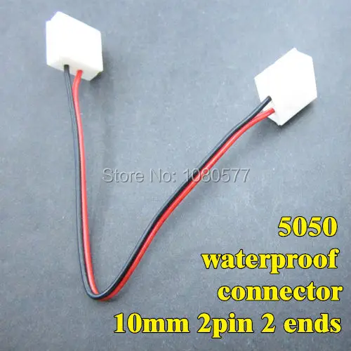 New 50pcs/lot 5050 led strip 10mm 2pin waterproof connector 2 ends connector for 5050 5630 5730 single color led strip
New 50pcs/lot 5050 led strip 10mm 2pin waterproof connector 2 ends connector for 5050 5630 5730 single color led strip