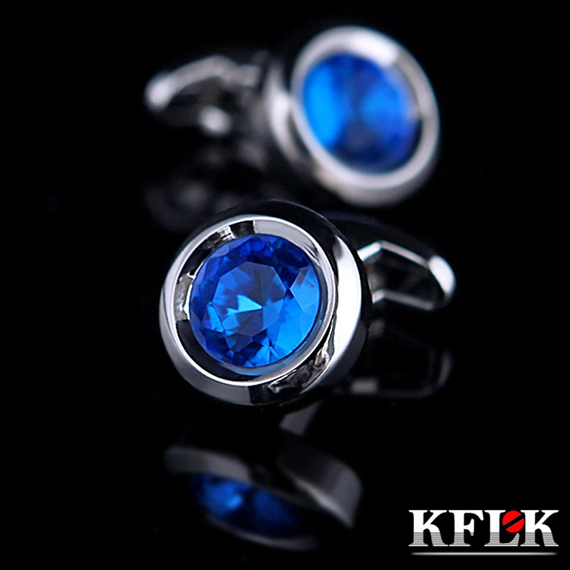 KFLK Jewelry shirt cufflinks for mens designer Brand Blue Crystal Cuffs links Buttons High Quality Luxury Wedding guests
KFLK Jewelry shirt cufflinks for mens designer Brand Blue Crystal Cuffs links Buttons High Quality Luxury Wedding guests