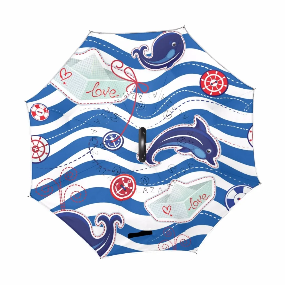 Marine elements Umbrella C-Hook Windproof Reverse Umbrellas Inverted Double Layer Self Stand UV Protection Umbrella for Kids
Marine elements Umbrella C-Hook Windproof Reverse Umbrellas Inverted Double Layer Self Stand UV Protection Umbrella for Kids