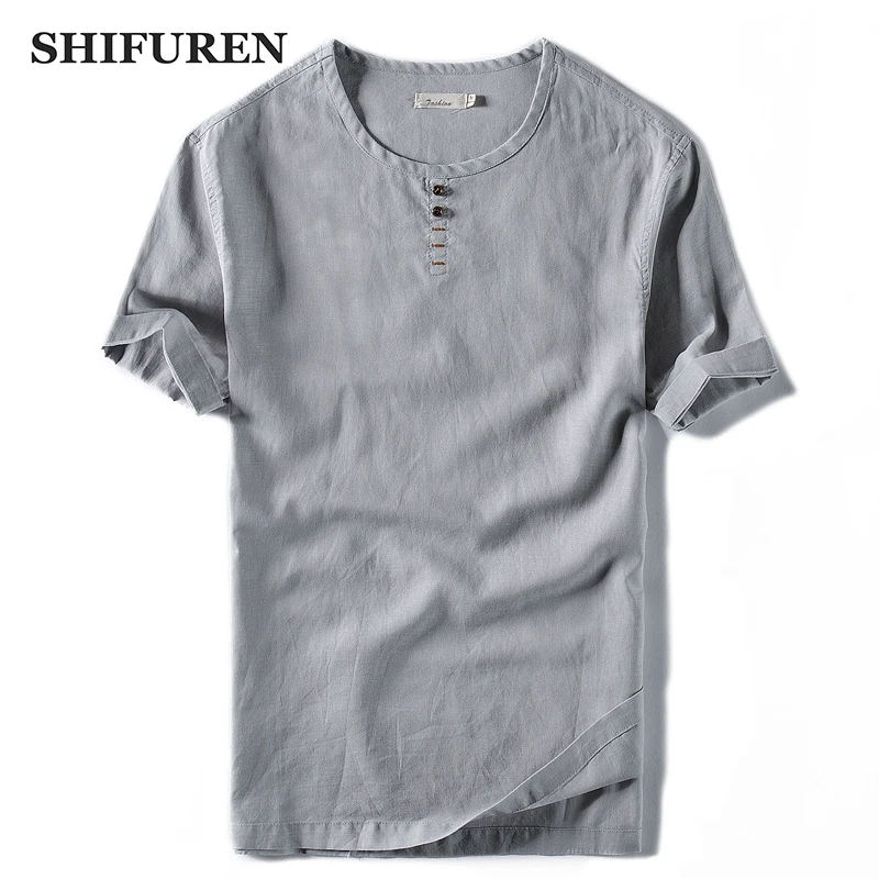 SHIFUREN 2018 Summer Causal Men Linen Cotton Shirts Thin Breathable Short Sleeve Vintage Retro Male Social Shirts Tops
SHIFUREN 2018 Summer Causal Men Linen Cotton Shirts Thin Breathable Short Sleeve Vintage Retro Male Social Shirts Tops