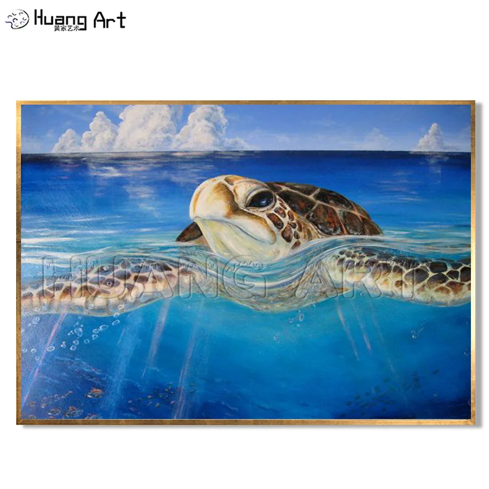 Living Room Modern Decoration Seascape Hand Painted High Quality Modern Animal Sea Turtle Oil Painting On Canvas For Wall Decor
Living Room Modern Decoration Seascape Hand Painted High Quality Modern Animal Sea Turtle Oil Painting On Canvas For Wall Decor
