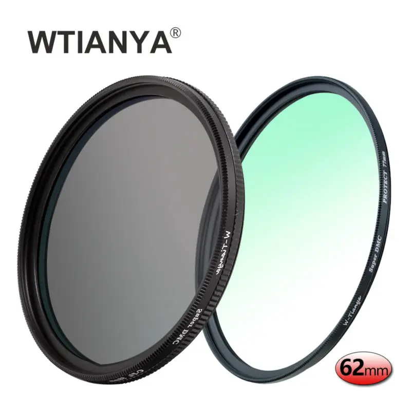 WTIANYA 62mm Multi-coated Circular Polarizer and MC UV Slim PRO Filter Kit for 62 mm Digital Cameras Lens
WTIANYA 62mm Multi-coated Circular Polarizer and MC UV Slim PRO Filter Kit for 62 mm Digital Cameras Lens