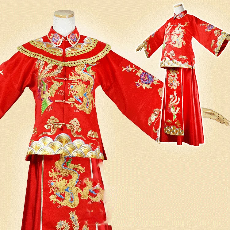 Jing Jiu Fu Delicate Embroidery XiuHeFu Chinese Traditional Wedding Hanfu Bride Dress Republican Period Wedding Hanfu Costume
Jing Jiu Fu Delicate Embroidery XiuHeFu Chinese Traditional Wedding Hanfu Bride Dress Republican Period Wedding Hanfu Costume