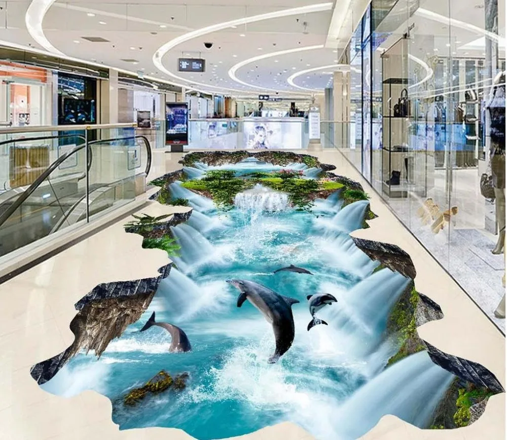 Dolphin waterfall PVC waterproof floor self-adhesive 3D floor wallpapers Home Decoration 3d fllor paper
Dolphin waterfall PVC waterproof floor self-adhesive 3D floor wallpapers Home Decoration 3d fllor paper