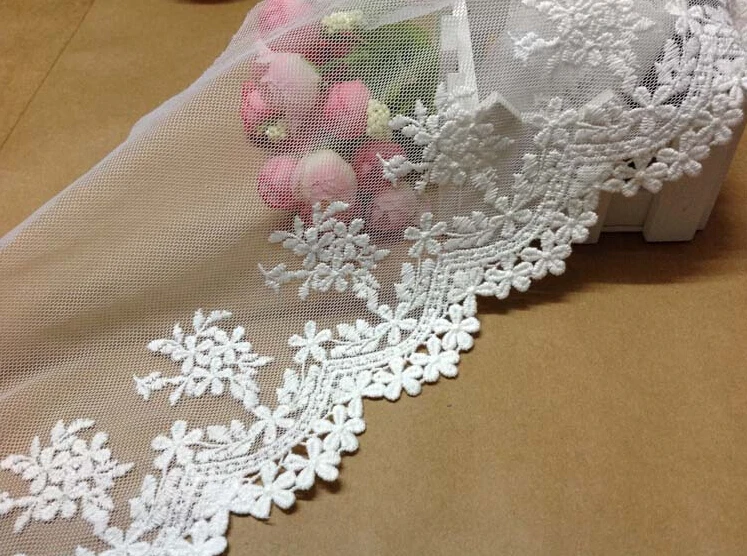 5 yard/lot width 5.12" 13cm ivory/black/beige mesh embroidered lace trim ribbon for dress/skirt 1023068L4K174
5 yard/lot width 5.12" 13cm ivory/black/beige mesh embroidered lace trim ribbon for dress/skirt 1023068L4K174