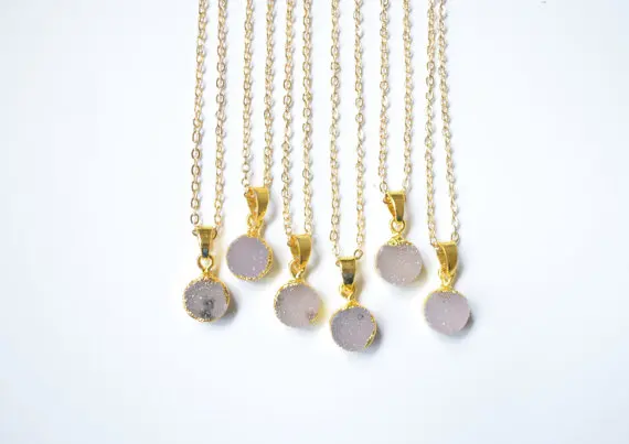 Nature Round Aga te drusy Slice pendant Necklace,Nature Drusy crystal Geode Necklace With Chain 18" 5pcs/lot
Nature Round Aga te drusy Slice pendant Necklace,Nature Drusy crystal Geode Necklace With Chain 18" 5pcs/lot