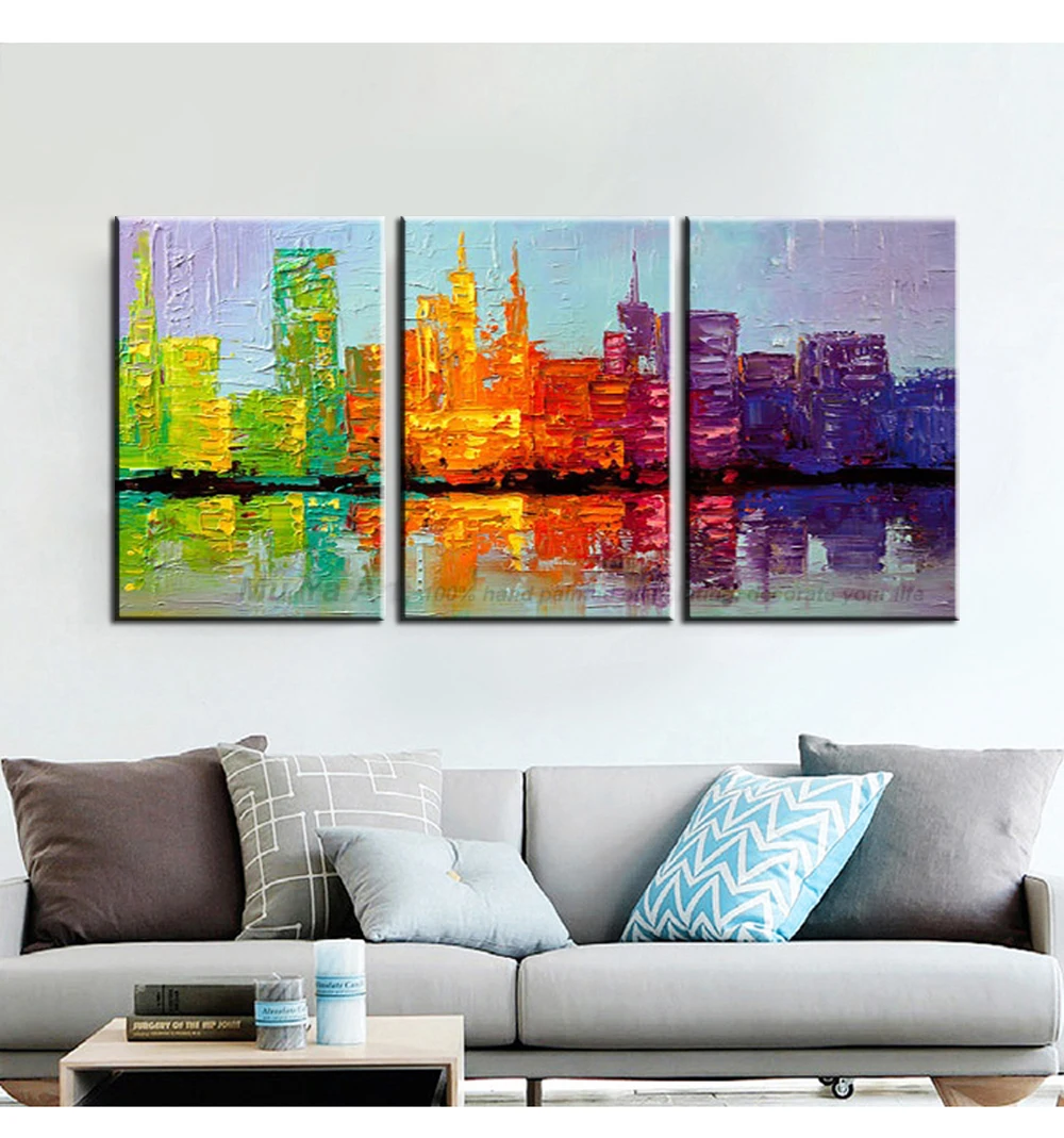Abstract handmade landscape 3 piece canvas art city knife painting on canvas wall picture for living room paintings wall decor
Abstract handmade landscape 3 piece canvas art city knife painting on canvas wall picture for living room paintings wall decor