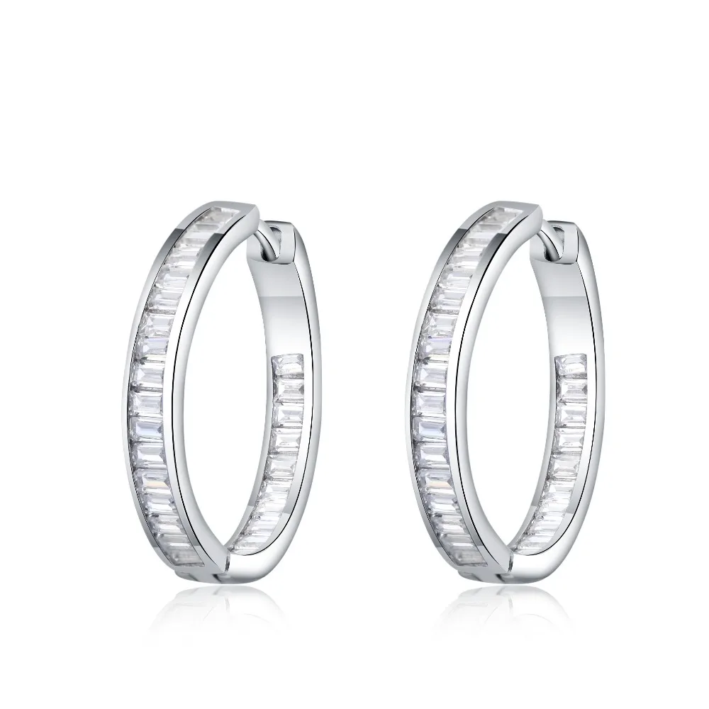 2018 925 Sterling Silver High Polished Hoop Earrings Paved with AAA Austrian Full Cubic Zirconia for Wedding Party Jewelry
2018 925 Sterling Silver High Polished Hoop Earrings Paved with AAA Austrian Full Cubic Zirconia for Wedding Party Jewelry