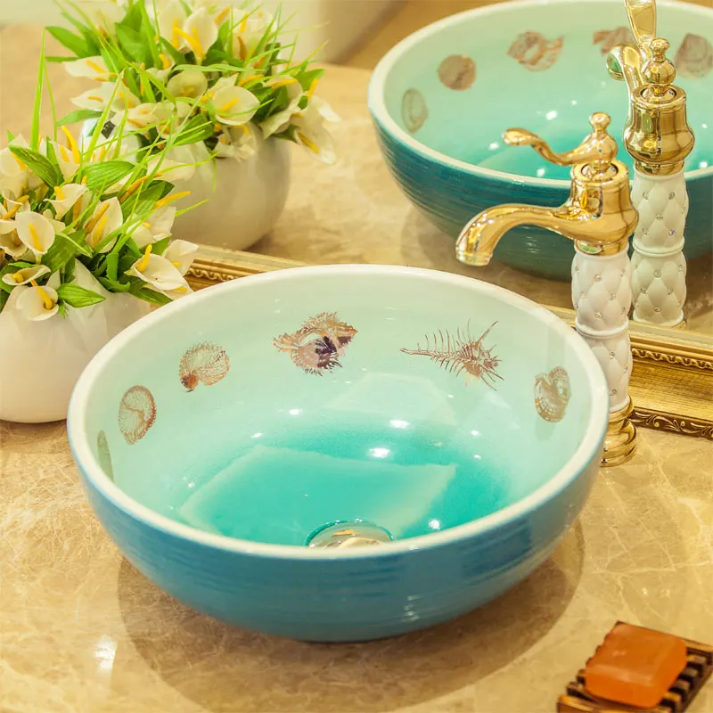New design Europe style Handmade Lavabo Ceramic Washbasin Artistic Bathroom Sink Countertop art ceramic basin
New design Europe style Handmade Lavabo Ceramic Washbasin Artistic Bathroom Sink Countertop art ceramic basin