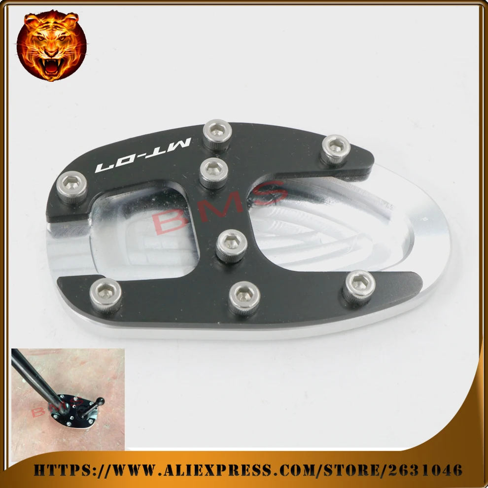 Алюминиевая боковая подставка для мотоцикла CNC, удлинительная опорная пластина для YAMAHA MT-07 MT07, боковая подставка, аксессуары 2014-2016
Алюминиевая боковая подставка для мотоцикла CNC, удлинительная опорная пластина для YAMAHA MT-07 MT07, боковая подставка, аксессуары 2014-2016