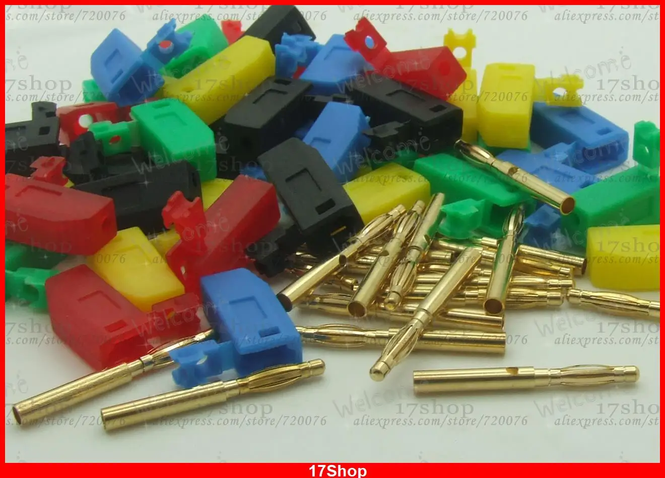 100PCS 5 Color Copper Gilded 2mm Banana Plug for Binding Post Test Probes Instru
100PCS 5 Color Copper Gilded 2mm Banana Plug for Binding Post Test Probes Instru