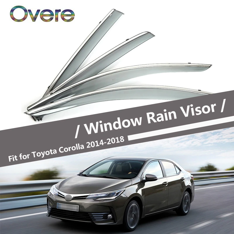 OVERE NEW 1Set Smoke Window Rain Visor For Toyota Corolla E170 2014 2015 2016 2017 2018 Vent Sun Deflectors Guard Accessories
OVERE NEW 1Set Smoke Window Rain Visor For Toyota Corolla E170 2014 2015 2016 2017 2018 Vent Sun Deflectors Guard Accessories