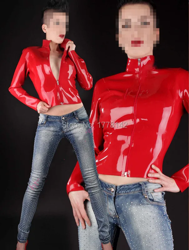 Latex Rubber Top Women With Front Zipper Sexy Full Sleeves Latex Shirt Plus Size Hot Sale S-XXL
Latex Rubber Top Women With Front Zipper Sexy Full Sleeves Latex Shirt Plus Size Hot Sale S-XXL