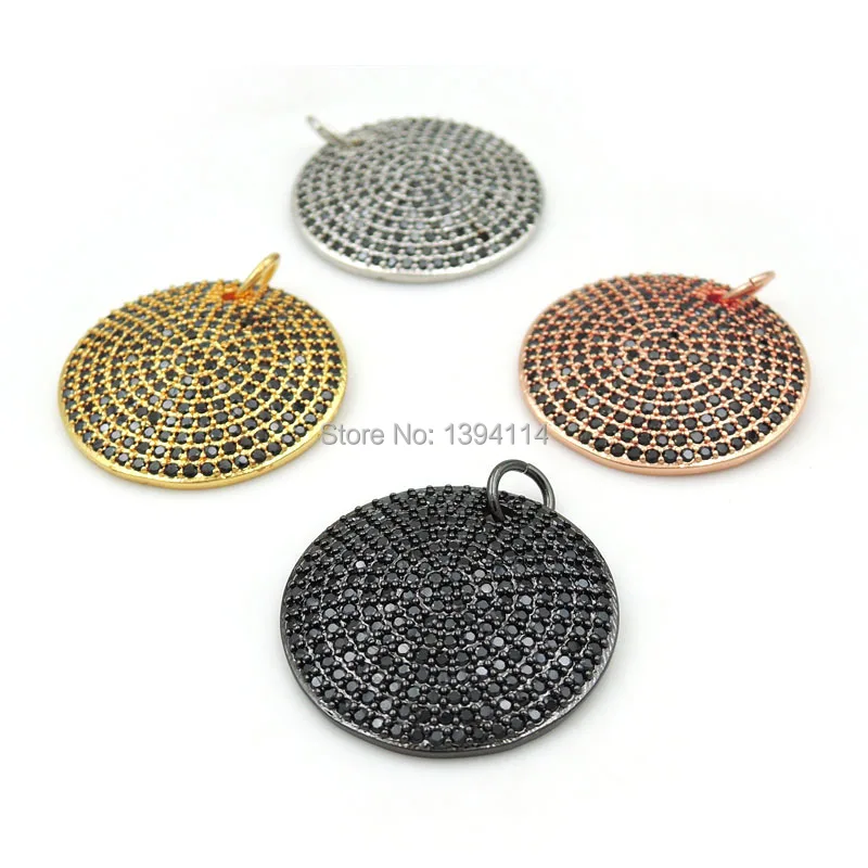 28*28*4 мм Micro Pave Черный CZ Круглый Шарм подходит для изготовления ожерелья ювелирных изделий
28*28*4 мм Micro Pave Черный CZ Круглый Шарм подходит для изготовления ожерелья ювелирных изделий