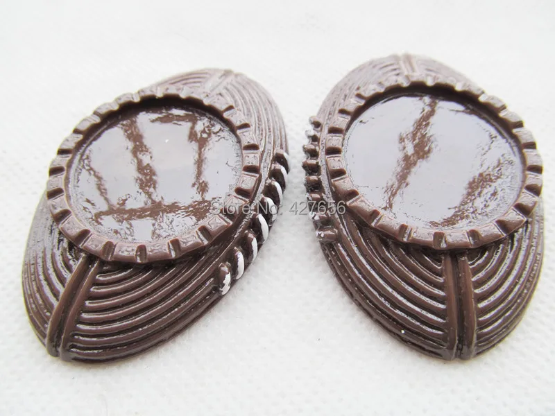 50pcs Brown Flatback Resin Ball Rugby Baseball Charm Finding,Base Setting Tray, for 25mm Cabochon/Cameo
50pcs Brown Flatback Resin Ball Rugby Baseball Charm Finding,Base Setting Tray, for 25mm Cabochon/Cameo