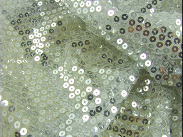 1 meter 135cm 53.14" width silver ivory sequined mesh fabric dance dress cothing materials MM275
1 meter 135cm 53.14" width silver ivory sequined mesh fabric dance dress cothing materials MM275