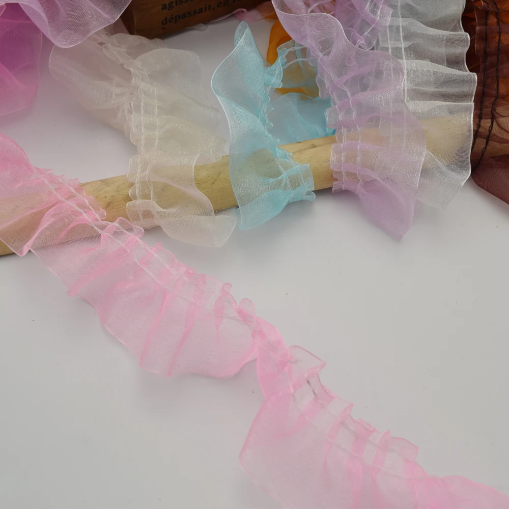 90yards various non stretch colors Pleated Ruffle lace Multicolor clothes laciness accessories 4cm
90yards various non stretch colors Pleated Ruffle lace Multicolor clothes laciness accessories 4cm