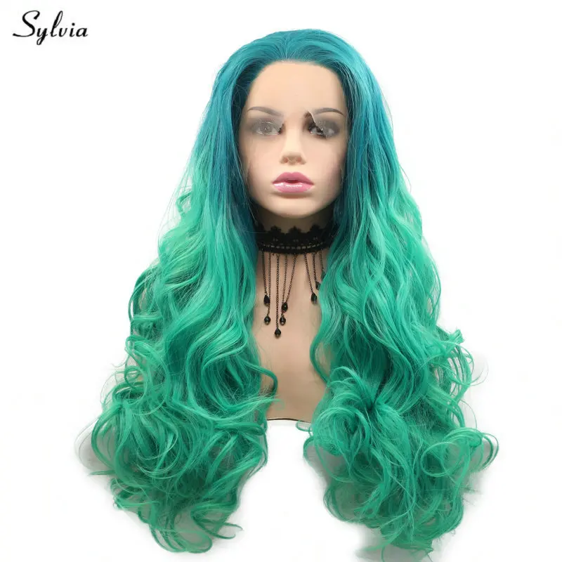 Sylvia Heat Resistant Long Hair Ombre Green Two Tone Mermaid Color Cosplay Party Hairstyle Synthetic Lace Frontal Wigs Body Wave
Sylvia Heat Resistant Long Hair Ombre Green Two Tone Mermaid Color Cosplay Party Hairstyle Synthetic Lace Frontal Wigs Body Wave