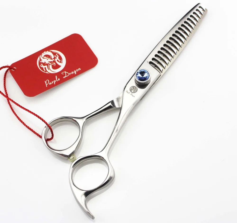 553# 6.0'' Brand Purple Dragon Hairdressing Scissors JP 440C Barber's 18 Teeth 45% Thinning Rate Thinning Scissors Hair Shears
553# 6.0'' Brand Purple Dragon Hairdressing Scissors JP 440C Barber's 18 Teeth 45% Thinning Rate Thinning Scissors Hair Shears