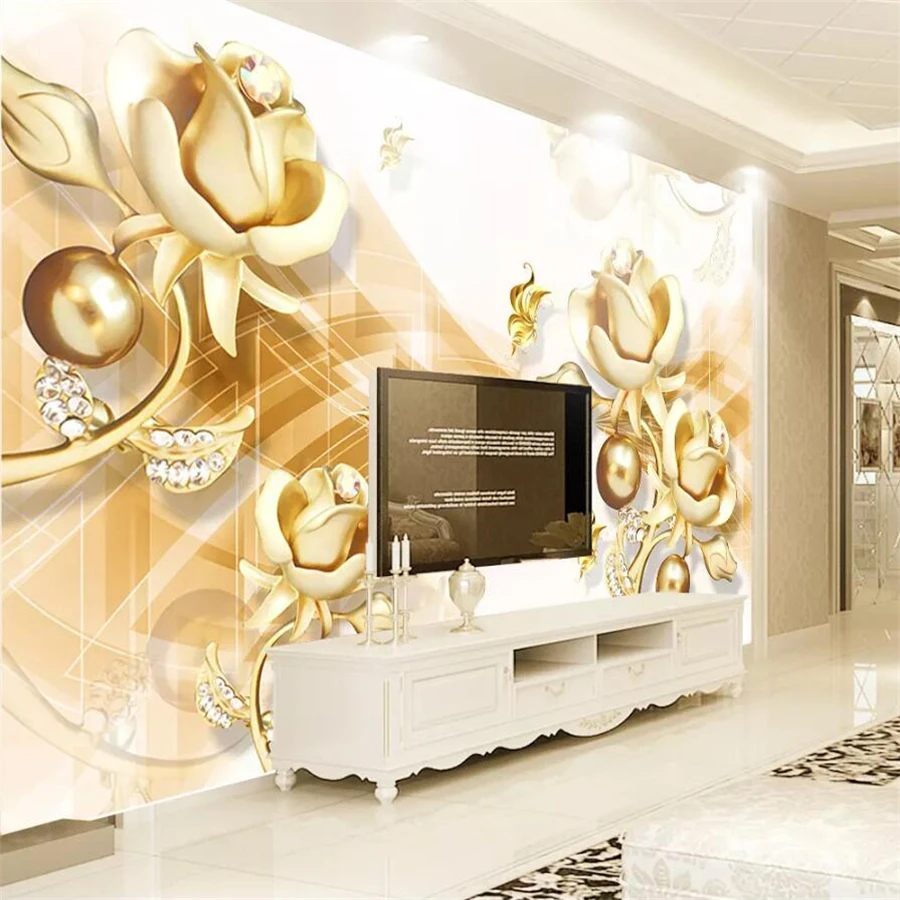 wellyu Custom large-scale wallpaper 3D photo murals golden beautiful 3D jewelry flower TV background wallpaper papel de parede
wellyu Custom large-scale wallpaper 3D photo murals golden beautiful 3D jewelry flower TV background wallpaper papel de parede