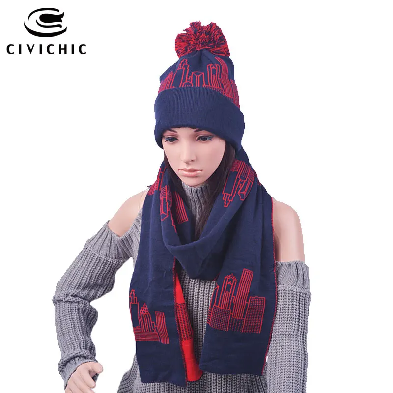 CIVICHIC Stylish Faux Wool Winter Warm Knitting Hat Scarf Set Unisex Handmade Caps with Shawl Girl Chic Headwear Warmer SH107
CIVICHIC Stylish Faux Wool Winter Warm Knitting Hat Scarf Set Unisex Handmade Caps with Shawl Girl Chic Headwear Warmer SH107
