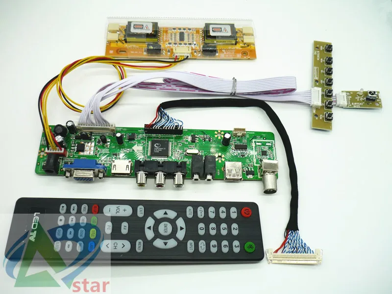 TV+HDMI+VGA+AV+USB+AUDIO TV LCD driver board 17" LTM170E6-L04 1280*1024 LCD controller board DIY kits
TV+HDMI+VGA+AV+USB+AUDIO TV LCD driver board 17" LTM170E6-L04 1280*1024 LCD controller board DIY kits