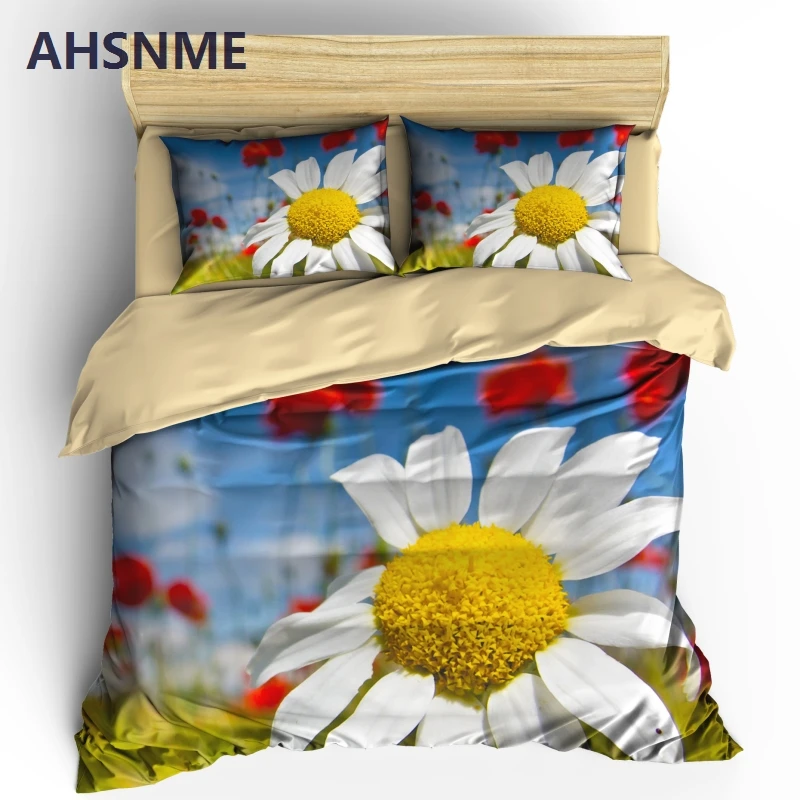 Комплект постельного белья AHSNME, комплект из 2/3 предметов, с пододеяльником и наволочкой, с рисунком ромашки, с цветами
Комплект постельного белья AHSNME, комплект из 2/3 предметов, с пододеяльником и наволочкой, с рисунком ромашки, с цветами