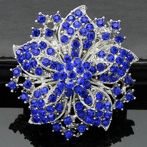 Hot Selling Elegant Blue Crystal Flower Wedding Bridal Dress Pin Brooches Special Jewelry Gift For Women
Hot Selling Elegant Blue Crystal Flower Wedding Bridal Dress Pin Brooches Special Jewelry Gift For Women